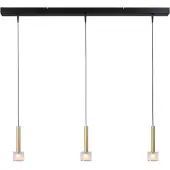 Masterlight 3-lichts hanglamp Fabro led - mat goud