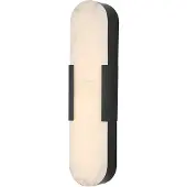 Searchlight Wandlamp Opaline, dimbaar, zwart, Badkamer, metaal, Wandlamp
