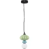 Nova Luce Hanglamp Oneta groen - blauw -wit