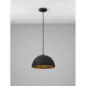 Nova Luce Zwarte hanglamp Talcum Ø 32cm