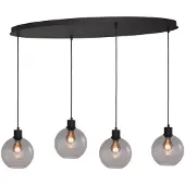 Masterlight Hanglamp ovaal Lazise Oval 4x Ø 20cm goud