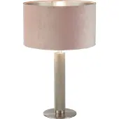 Searchlight Gouden tafellamp London met roze kap
