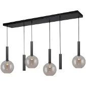 Masterlight Eetkamer hanglamp Bella 2 met glazen en pendels