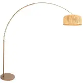 Steinhauer Booglamp Sparkled Light brons met strokleurige kap