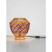 Nova Luce Tafellamp Mapi Ø 29cm rood met bruin