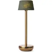 HUMBLE Air Gold/Emerald Linen oplaadbare tafellamp