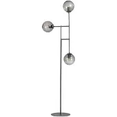 Eth Design Vloerlamp Davina 3 Lichts Zwart Met Smoke Glas