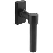 Intersteel Raamkruk L-vorm Ventra rechthoekig rozet zwart
