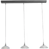 Masterlight Design eettafel lamp Melani 3-lichts nikkel