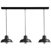 Masterlight Industrie Eettafellamp Industria 3x26 2 Lichts Gunmetal