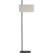 Searchlight Vloerlamp Hessian zwart met linnen kap