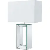 Searchlight Schemerlamp Mirror wit met spiegelglas