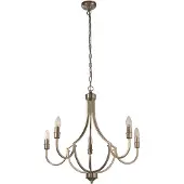 Searchlight Klassieke hanglamp Lodge 5-lichts zilver