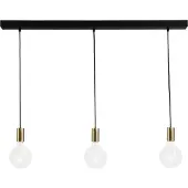 Masterlight Hanglamp Concepto 3-lichts zwart met goud