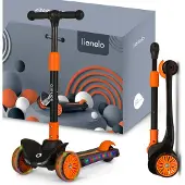 Lionelo Timmy Kinderstep - Step voor Kinderen vanaf 3 Jaar - 3 Wielen - tot 50 kg - Verstelbaar Stuur - LED Wielen & Verlicht Deck - Anti-slip Platform - Opvouwbaar - Geen Montage Nodig