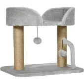 PawHut Kattenboom - Spaanplaat - 48x38x42cm - Lichtgrijs