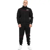 Lonsdale Joggingpak 'Geddington' bloedrood / zwart / wit