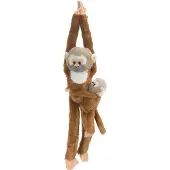 Wild republic Knuffel - Hangend Aapje - 18x55 - Eekhoornaap m. J - - OneSize - Knuffels