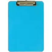 MAUL Klembord A4 staand transparant PS neon blauw - 3 stuks