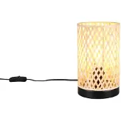 TRIO Crème tafellamp Laurent met zwart Ø 14cm