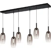 Masterlight 6L hanglamp Ø11,5cm Lido Olive met smoke-fading glas