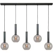 Masterlight Hanglamp Bella 2 Dappled oil met goud glas