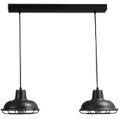 Masterlight Industrie eettafellamp Industria 2x26 2-lichts rooster gunmetal