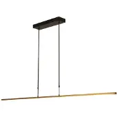 Masterlight Zwarte hanglamp Real 2 160cm met goud