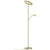 FISCHER&HONSEL GMBH LED-uplighter vloerlamp Dent, dimbaar, messing / goud, Woon-/ Eetkamer, metaal, Modern, LED vloerlamp