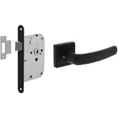 Intersteel Deurbeslag Set Loopslot Zwart Met Deurkruk Denham Zwart