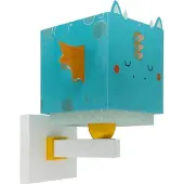 DALBER Design Wandlamp Little Dragon Blauw Met Wit