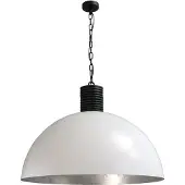 Masterlight Stoere Witte Hanglamp Industria Bud 80cm Wit Met Oudzilver