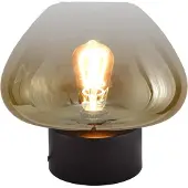 Masterlight Tafellamp Genua zwart met goud glas Ø 29cm