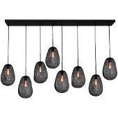 Masterlight Hanglamp Lava 8x smoke glas Ø 22,5cm