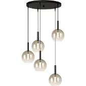 Masterlight 5L vide hanglamp Lido Ball met Ø 17cm gold-fading glas