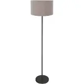 Mexlite Zwarte vloerlamp Noor met kap grijs