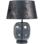 Highlight Tafellamp Bellini zwart met smoke glas Ø 40cm