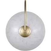 Searchlight LED-wandlamp Confetti, dimbaar, messing / goud, Woon-/ Eetkamer, Glas, Modern, LED wandlamp