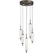Searchlight Unieke Hanglamp Cattail 5 Lichts Bubbel Glas