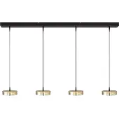 Masterlight 4-lichts hanglamp Imperia 130cm zwart met goud