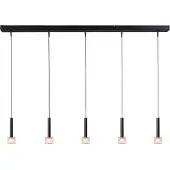 Masterlight 5-lichts hanglamp Fabro led - zwart