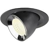 SLV Inbouwspot Numinos Gimble M zwart/chroom 4000K - 55gr