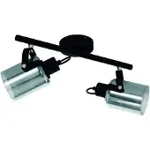 Eglo Plafondlamp Berregas 2-lichts zwart met chroom