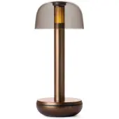HUMBLE Oplaadbare tafellamp Two Bronze Smoked