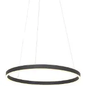 Steinhauer Hanglamp Ringlux, dimbaar, zwart, Woon-/ Eetkamer, metaal, Modern