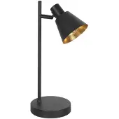 Steinhauer Tafellamp Oeroe, 1-lamp, zwart, metaal, E14 Oeroe, zwart, Woon-/ Eetkamer, metaal, LED vloerlamp