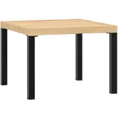 vidaXL Tuinsalontafel 55x55x39,5 cm gepoedercoat staal zwart