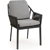 Tierra Outdoor Eettafelstoel Liv Zwart / Grijs