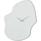J-Line klok Onregelmatig - glas - wit