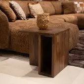 Giga Meubel Bijzettafel Onni Walnoot Vierkant 42cm
